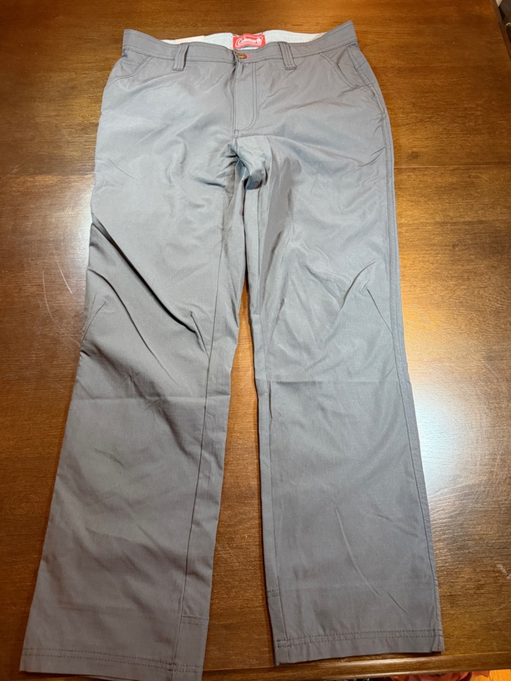 NWT Coleman Work Pants 34x32 Gray Tear Resistant Utility Pocket Workwear
